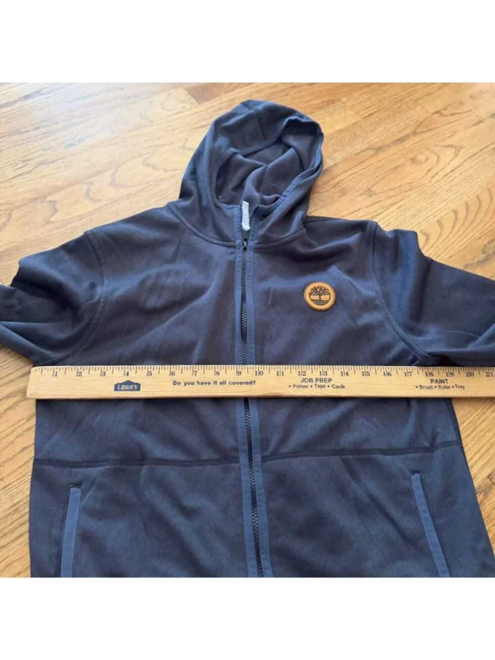 Timberland mens small blue hooded jacket zip up
